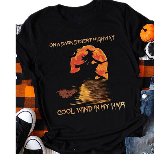 Round Neck Loose-fit Women's Halloween T-shirt