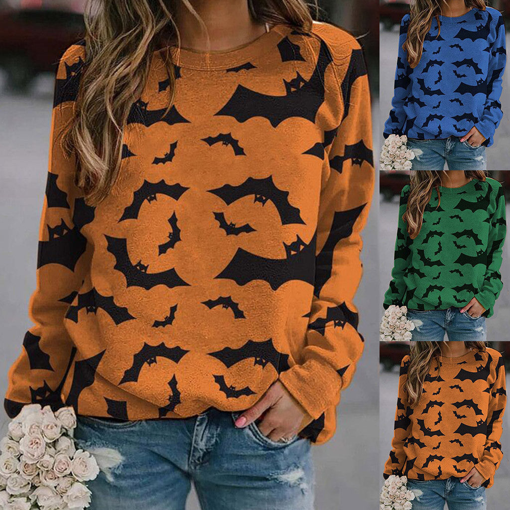 Halloween Women's Round Neck Pullover