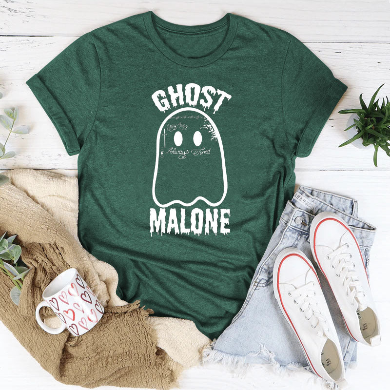 Ghost Round Neck Short Sleeve Halloween T-shirt