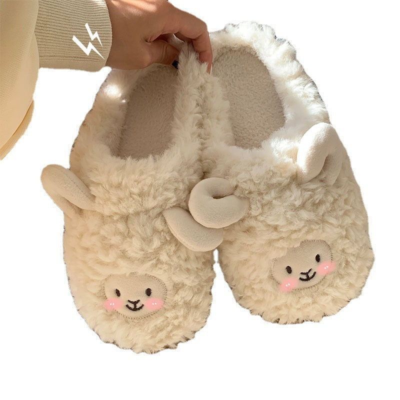 Lovers Wear Cartoon Cute Warm Cotton Shoes With Thick Soles