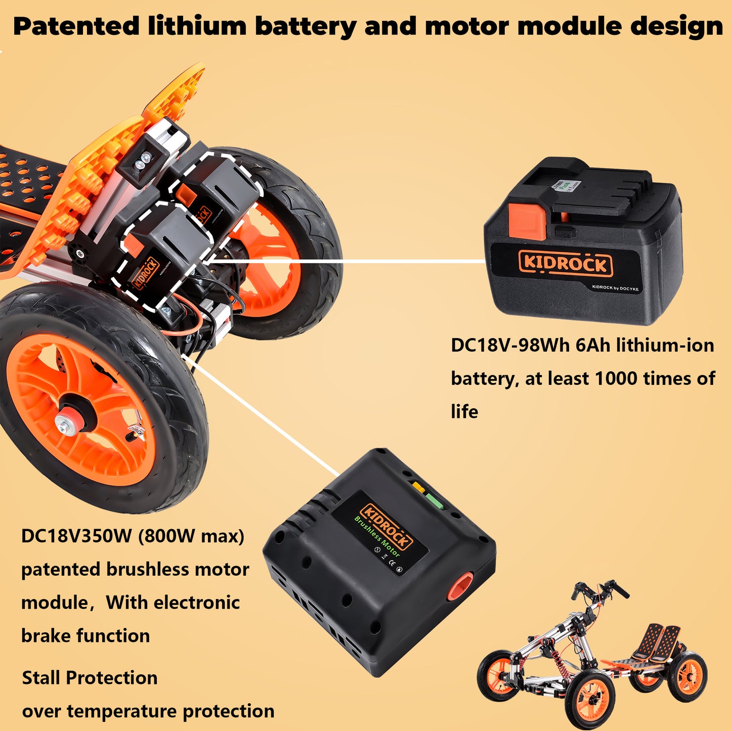 High Strength Material Electric Innovative Go Kart