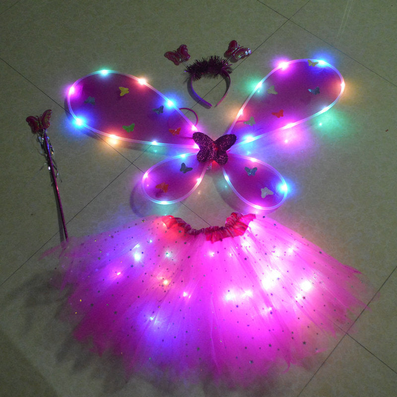 Glowing Butterfly costume 4-piece Set