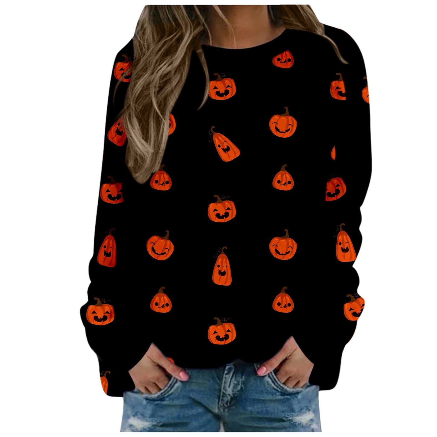 Halloween Women's Round Neck Pullover