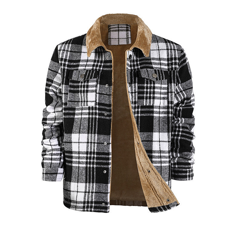 Men's Plaid Flannel Coat