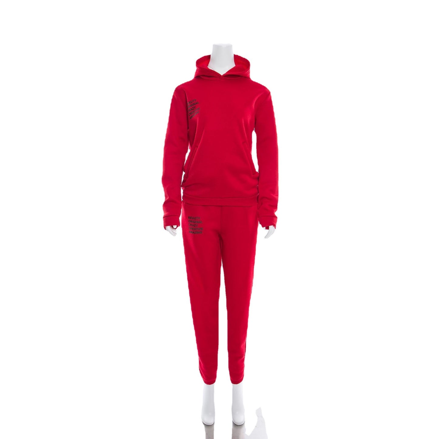 Women's Sweater and Ankle-tied Sweatpants Suit Two-piece Set