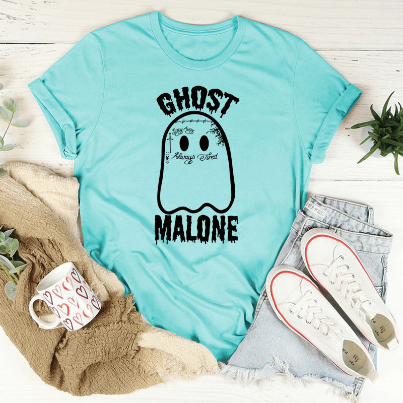 Ghost Round Neck Short Sleeve Halloween T-shirt