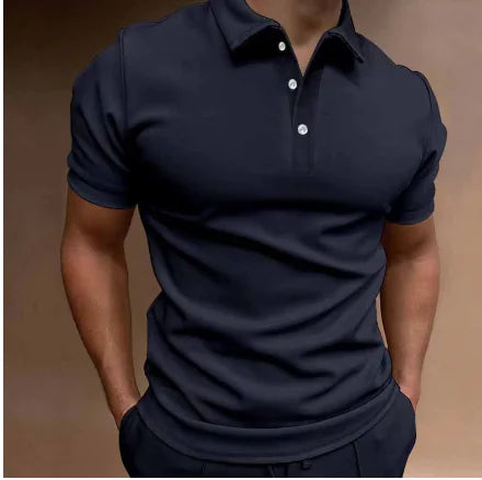 Men's Semi-Spread Collar Polo Shirt (Single Piece)