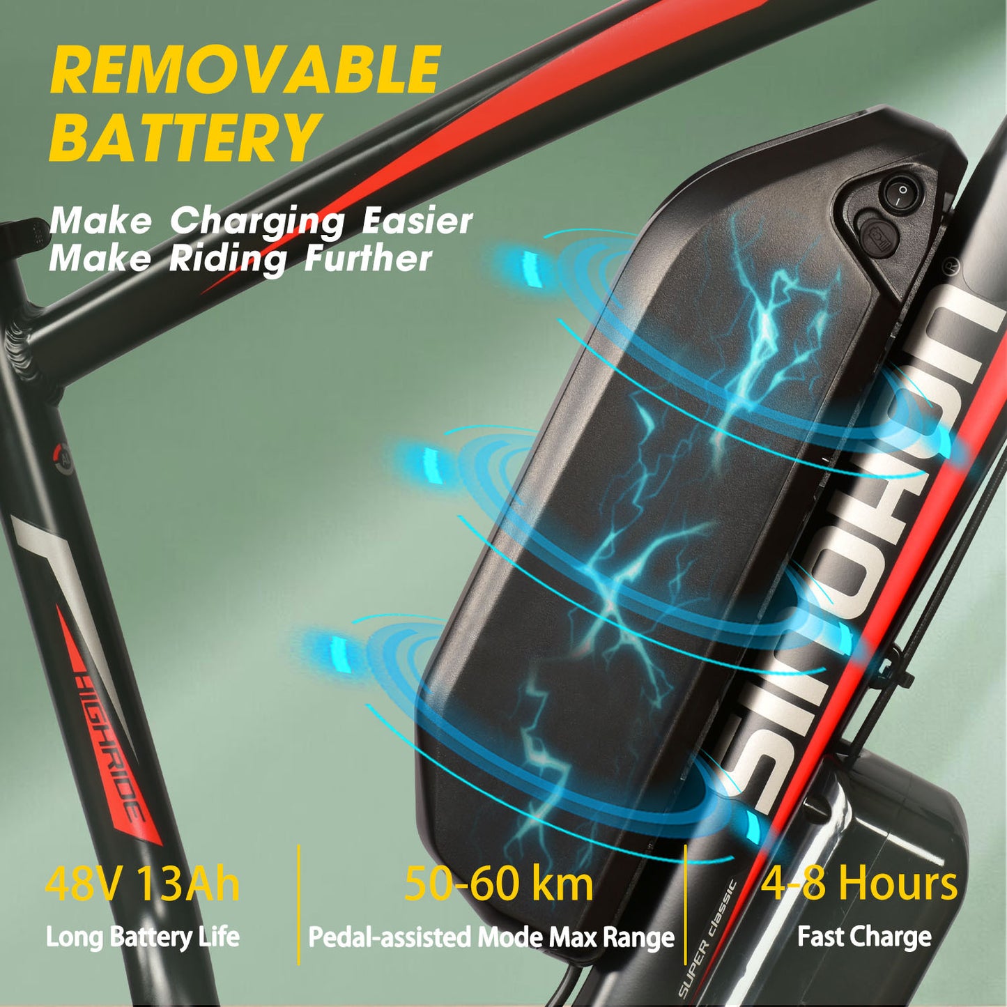 Ebike,1000W Motor,48V13Ah Battery,26 Inches,Maximum Speed 45KM