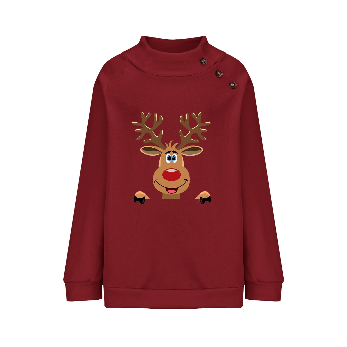 Deer Turtleneck Sweatshirt