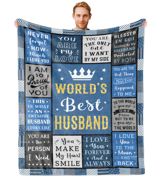 Xufudy Gifts for Husband Husband Christmas Husband Gifts Blanket 60"x50" Gifts for Husband Christmas Christmas for Husband Gifts for Him Husband Christmas for Husband from Wife Husband Birthday