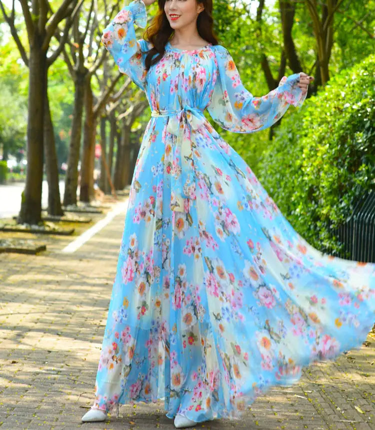 Maxi Dress Floral Printed