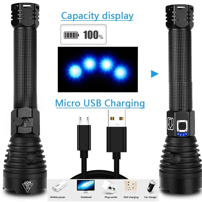 LED Flashlight: USB Rechargeable