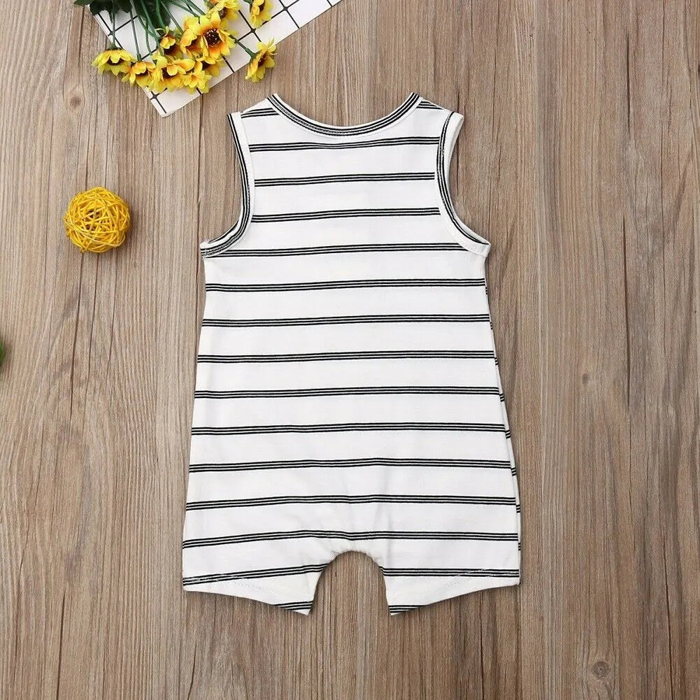 Baby Striped Romper: Sleeveless Summer Outfit