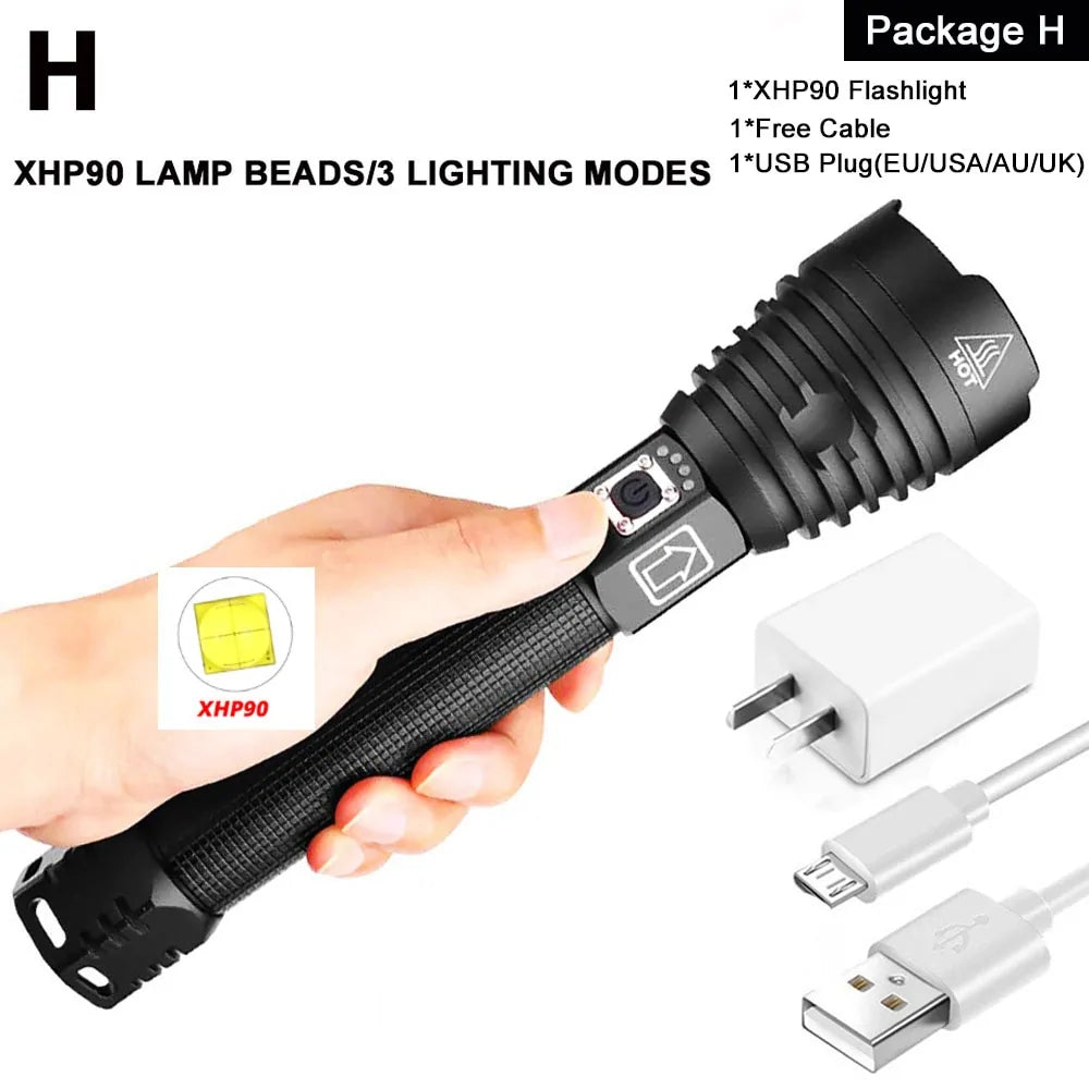 LED Flashlight: USB Rechargeable