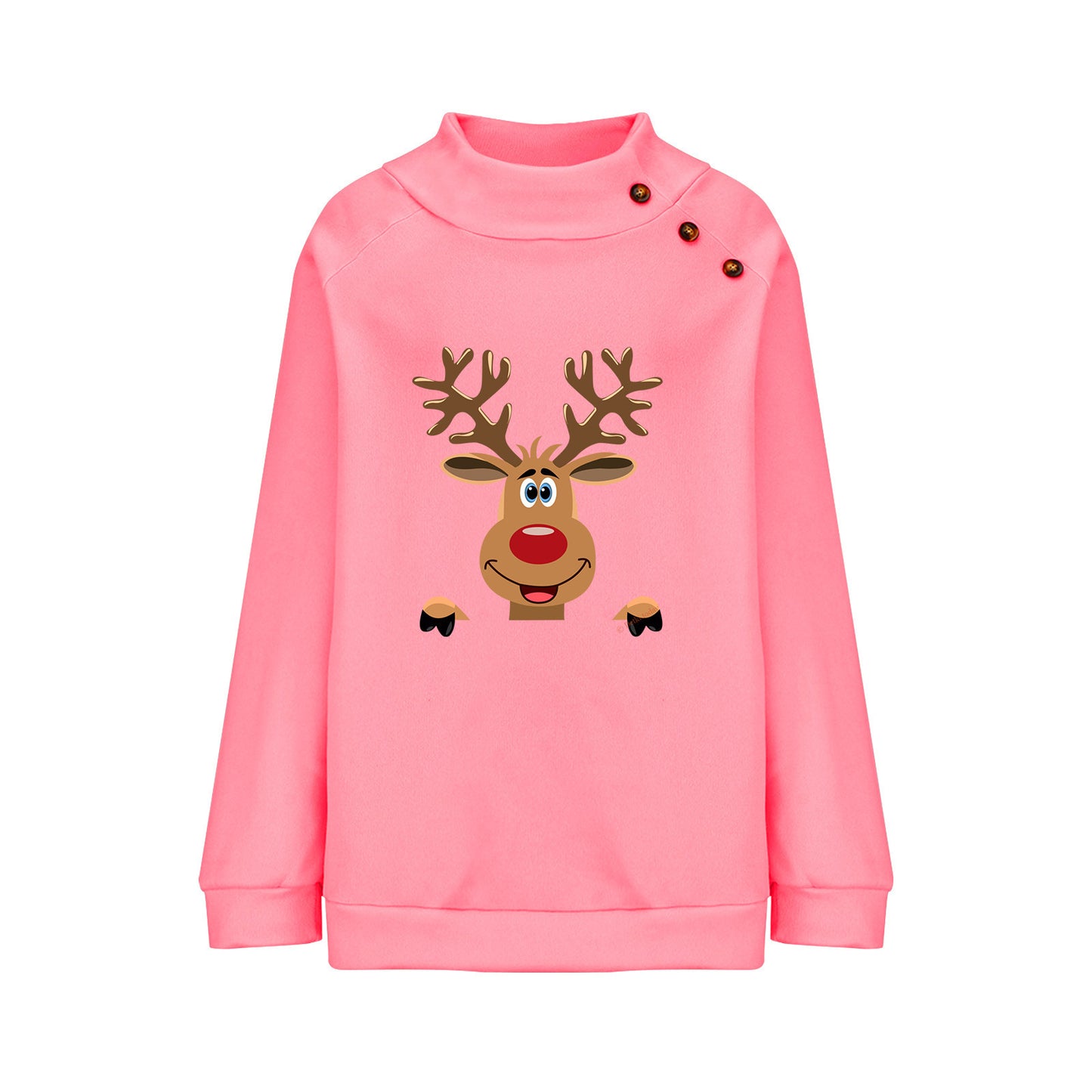 Deer Turtleneck Sweatshirt