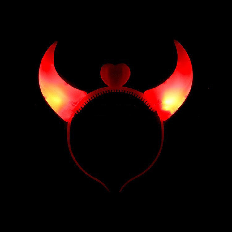 Glowing Horns Shaped Hair Hoop