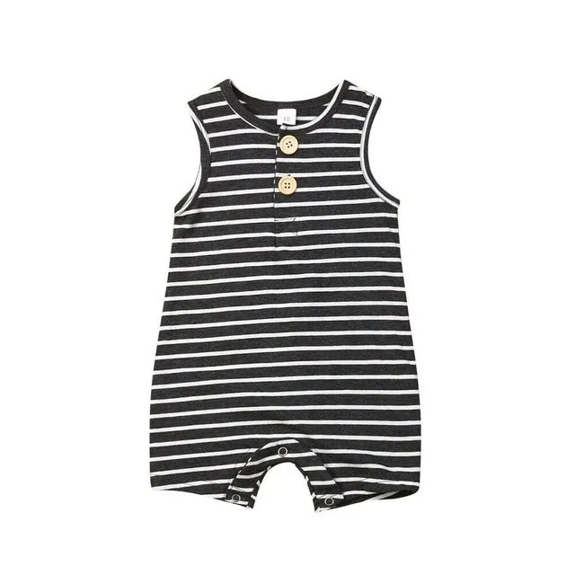 Baby Striped Romper: Sleeveless Summer Outfit