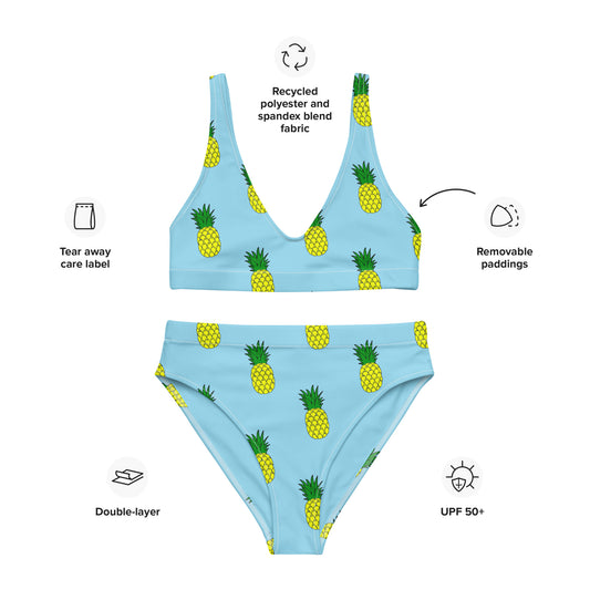 Recycled high-waisted bikini