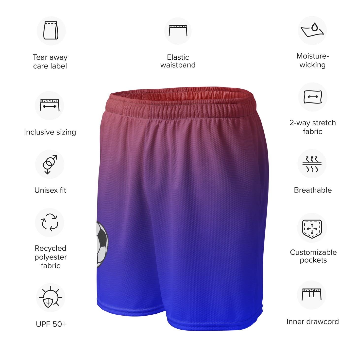 Unisex mesh shorts