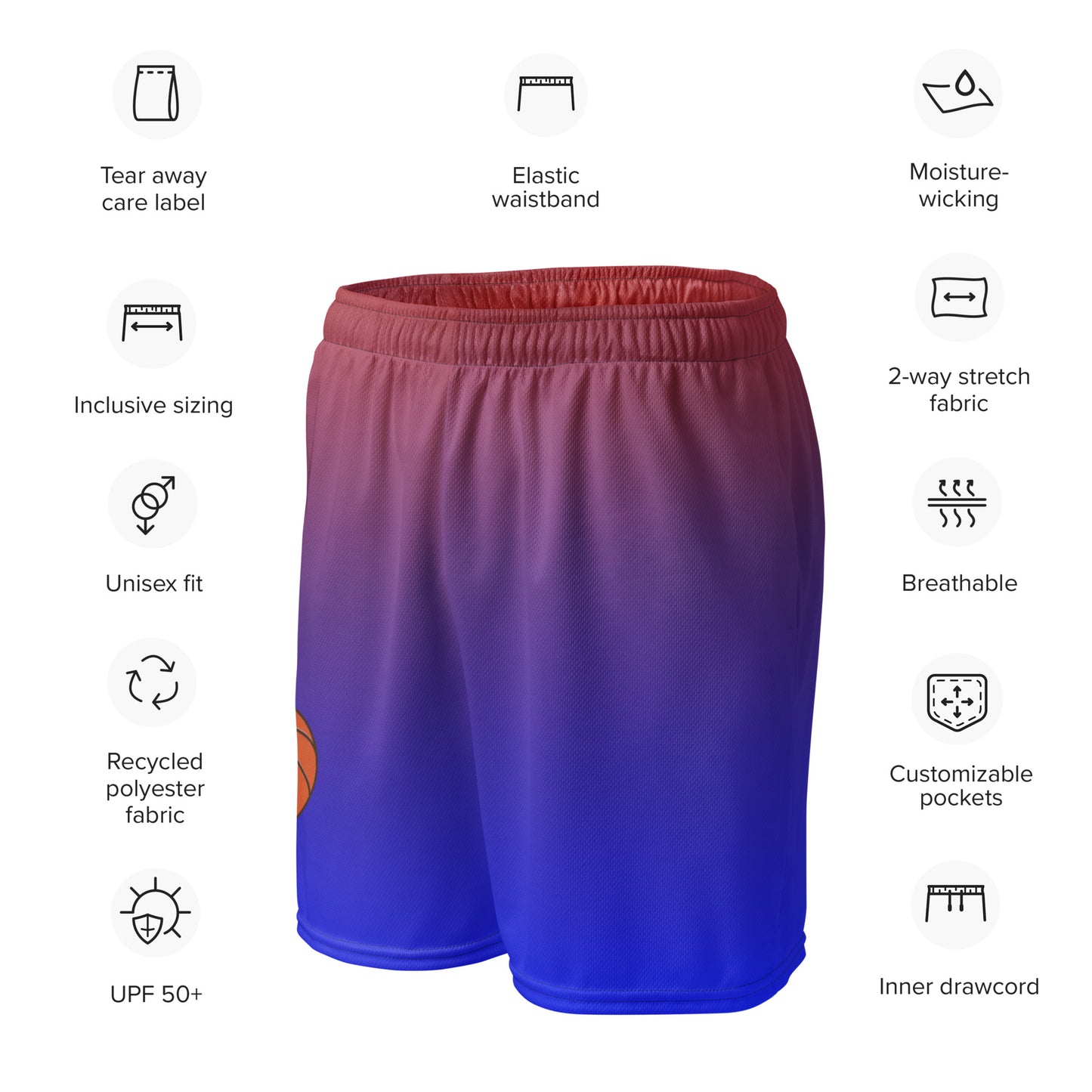 Unisex mesh shorts