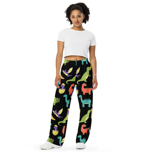 All-over print unisex wide-leg pants