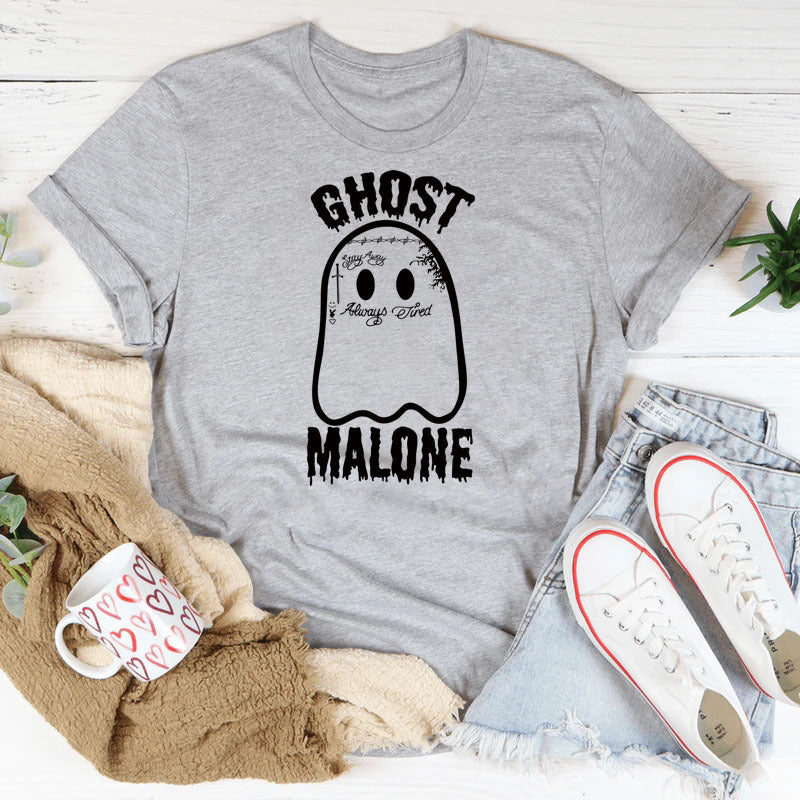 Ghost Round Neck Short Sleeve Halloween T-shirt