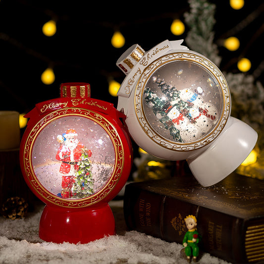 Christmas Decorations Snowflake Ball Automatic Snow Music Box