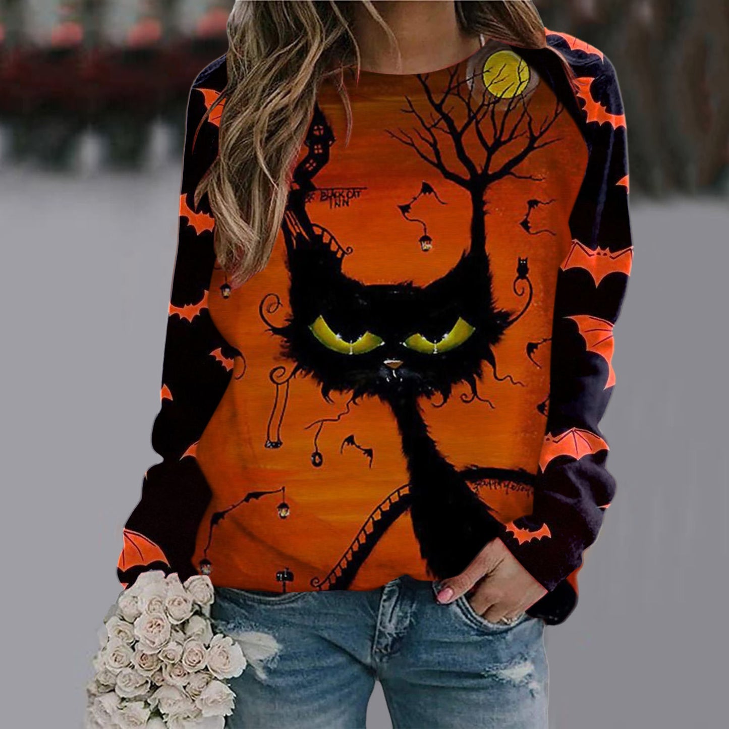 Women's Long Sleeve Spooky T-shirt