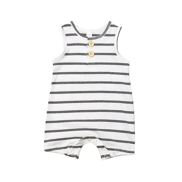 Baby Striped Romper: Sleeveless Summer Outfit