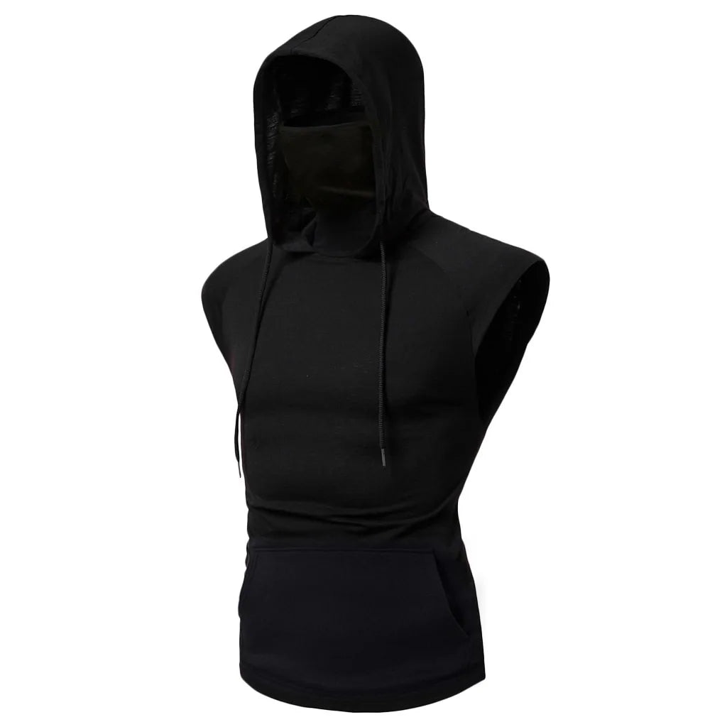 Masked Sleeveless Hoodie