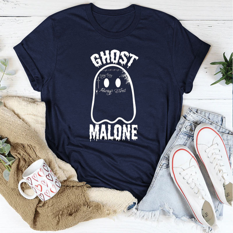 Ghost Round Neck Short Sleeve Halloween T-shirt