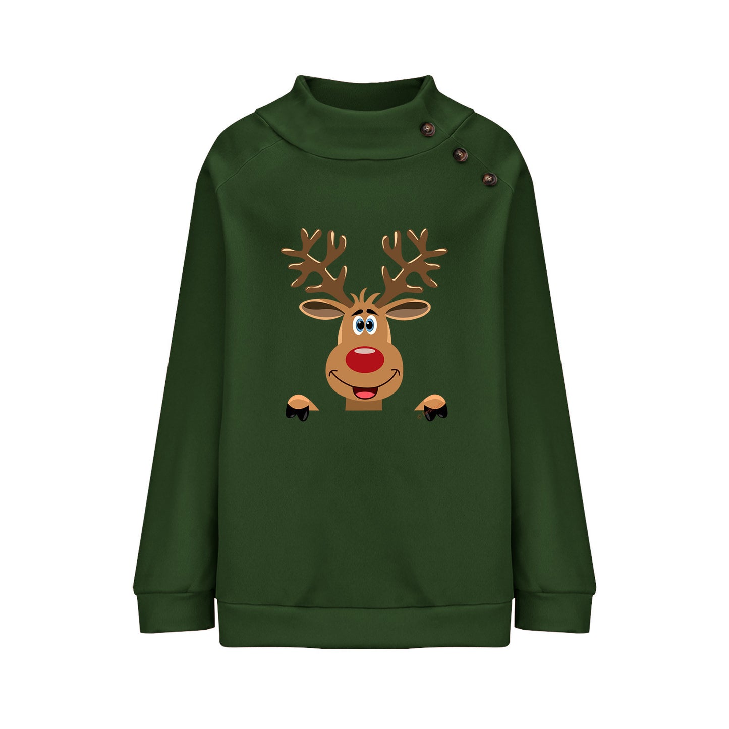 Deer Turtleneck Sweatshirt