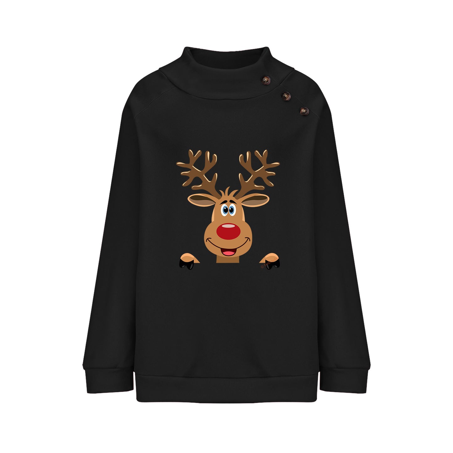 Deer Turtleneck Sweatshirt