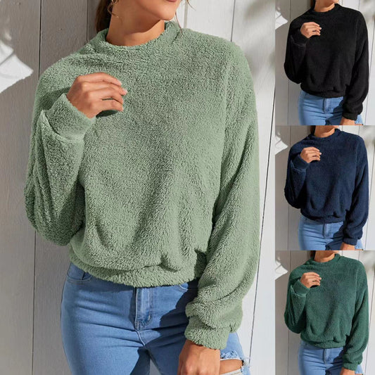 Women's Loose Fit Fleece Sweater