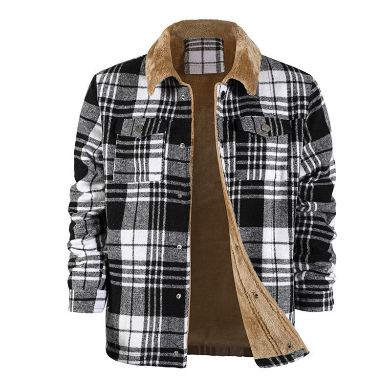 Men's Plaid Flannel Coat