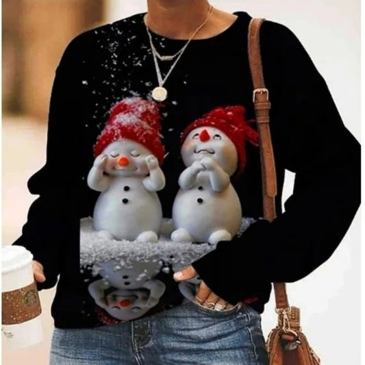 Round Neck Long Sleeve Christmas Sweater