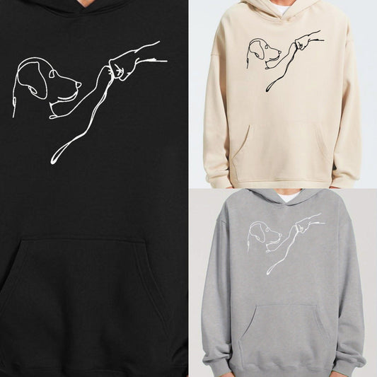 Dog and Man Fist Pump Hoodie