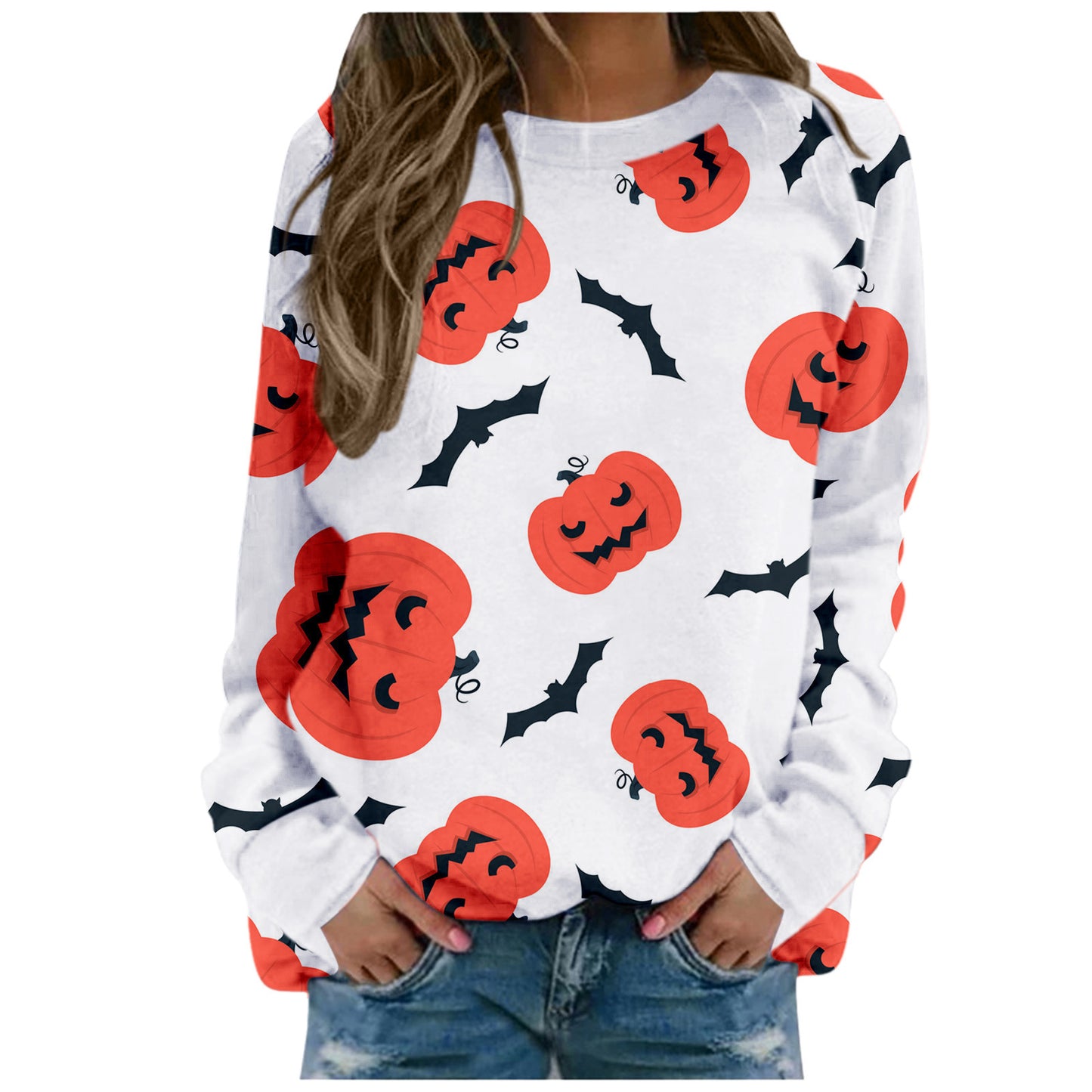 Halloween Women's Round Neck Pullover