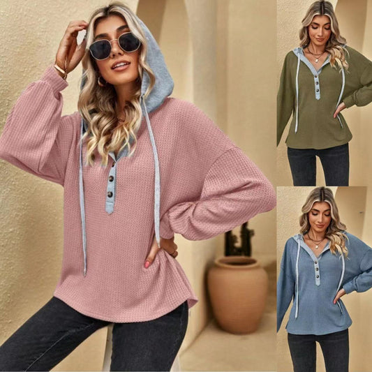 Women's Hooded Loose Fit Sweater