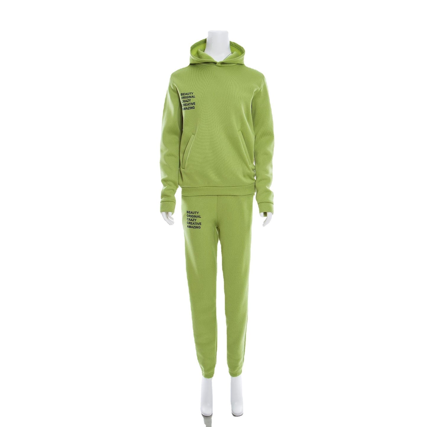 Women's Sweater and Ankle-tied Sweatpants Suit Two-piece Set