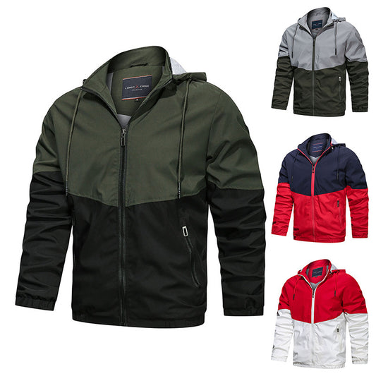 Hooded Stand Collar Casual Men's Jacket