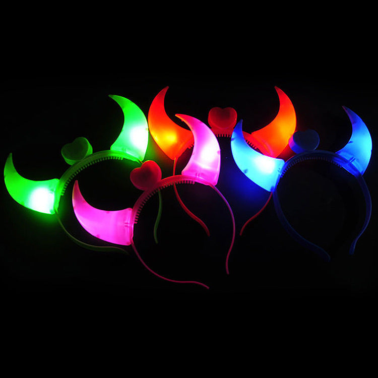 Glowing Horns Shaped Hair Hoop