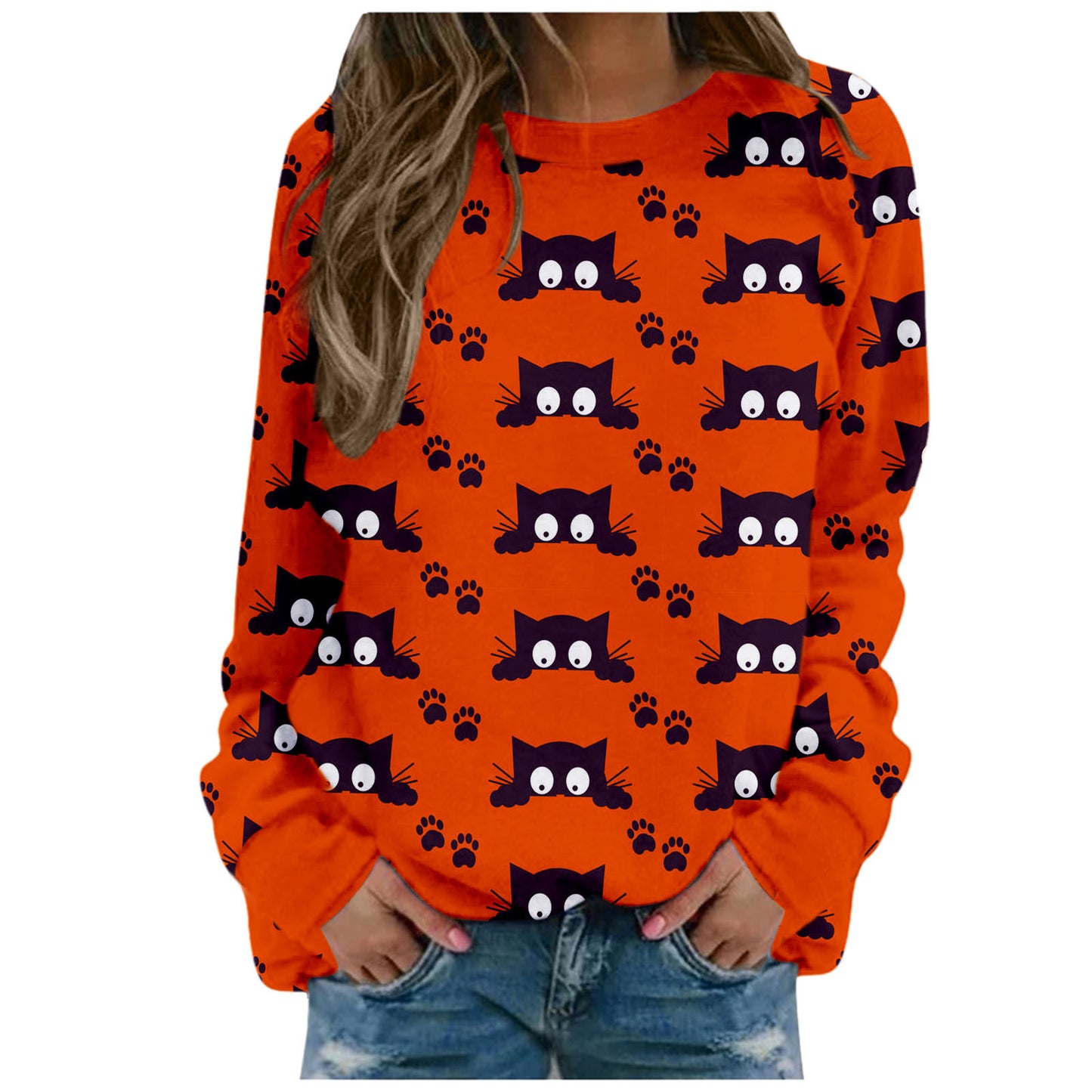 Halloween Women's Round Neck Pullover