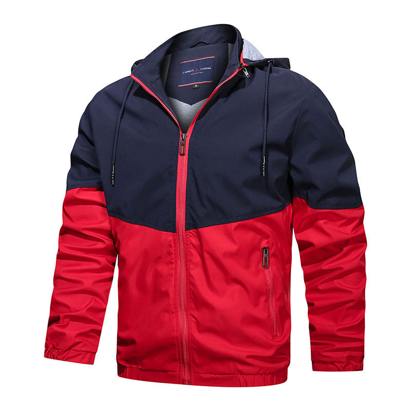 Hooded Stand Collar Casual Men's Jacket