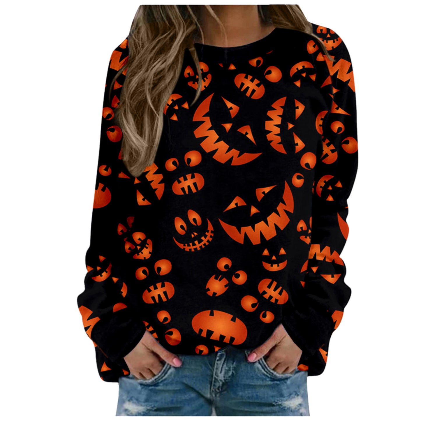 Halloween Women's Round Neck Pullover