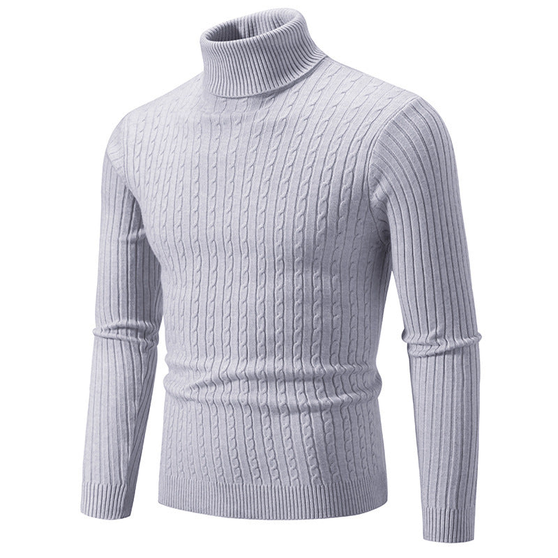 Pullover High Collar Casual Sweater Men