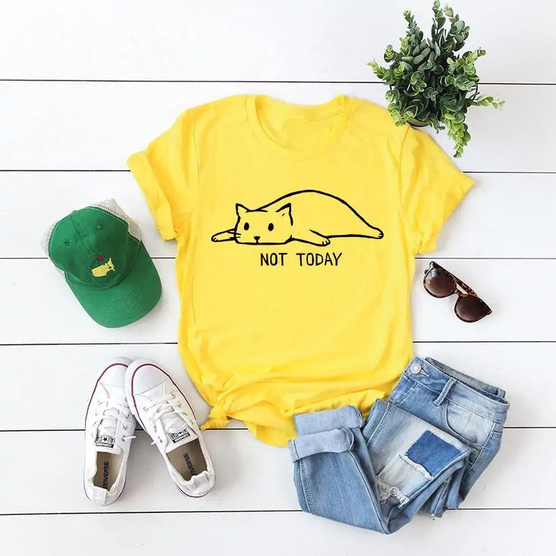 Not Today Lazy Cat Shirt