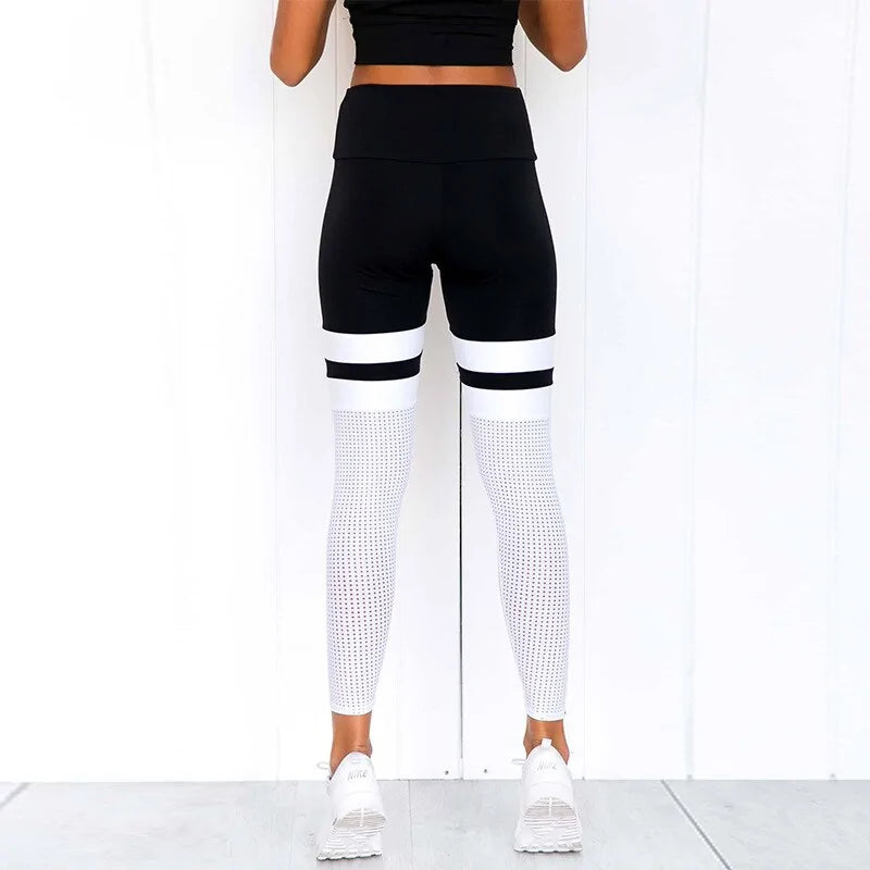 Spandex Mesh Insert Leggings