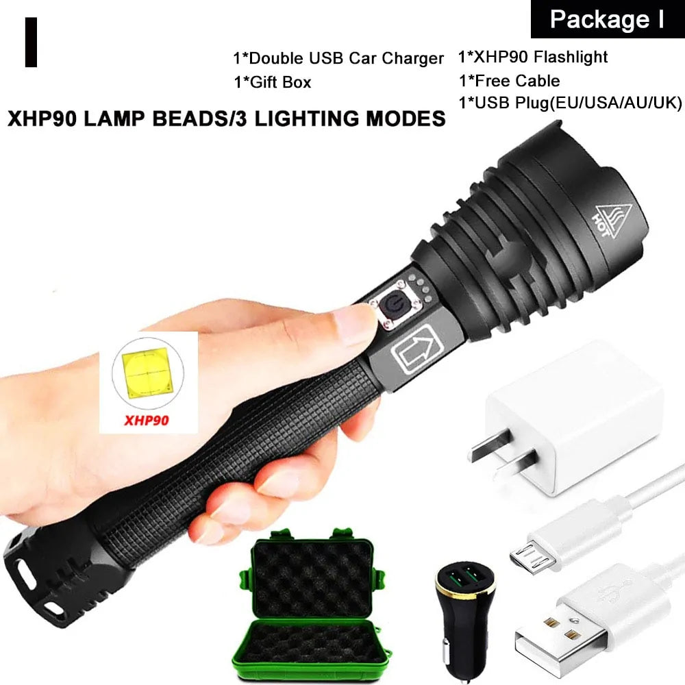 LED Flashlight: USB Rechargeable