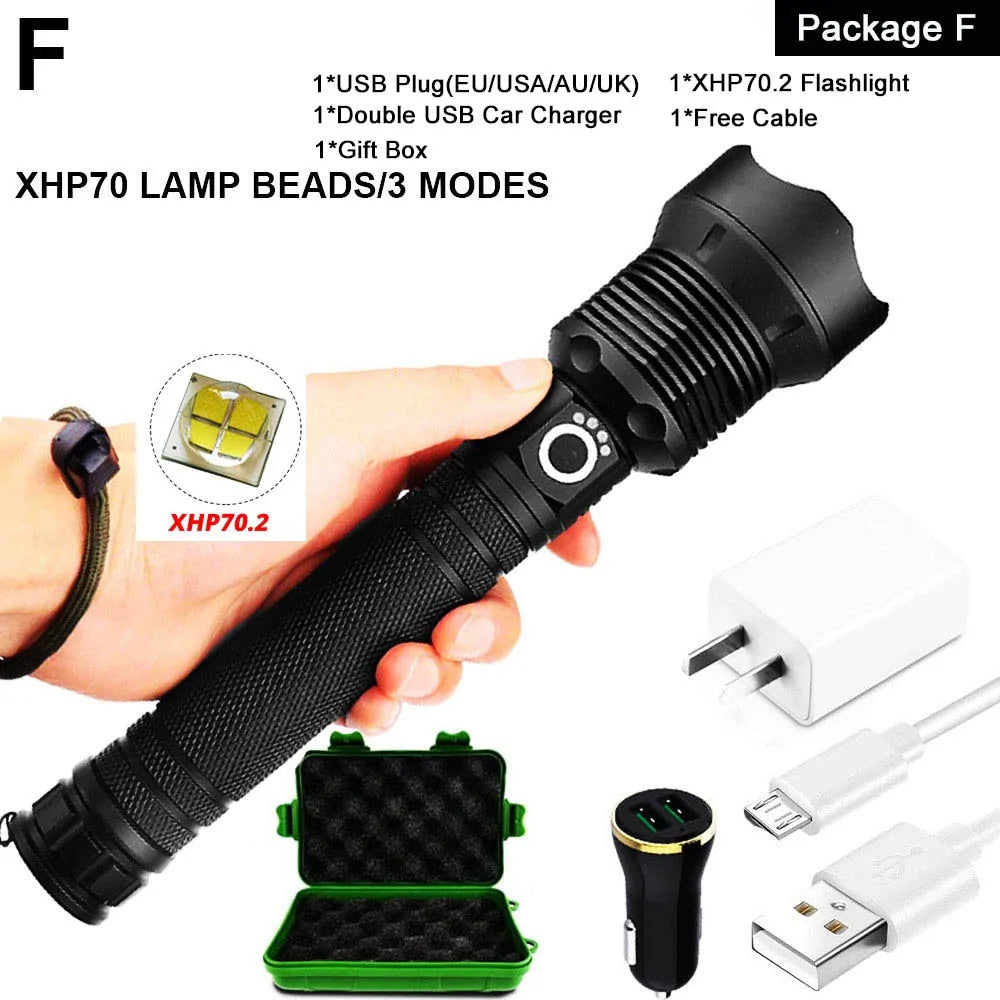 LED Flashlight: USB Rechargeable